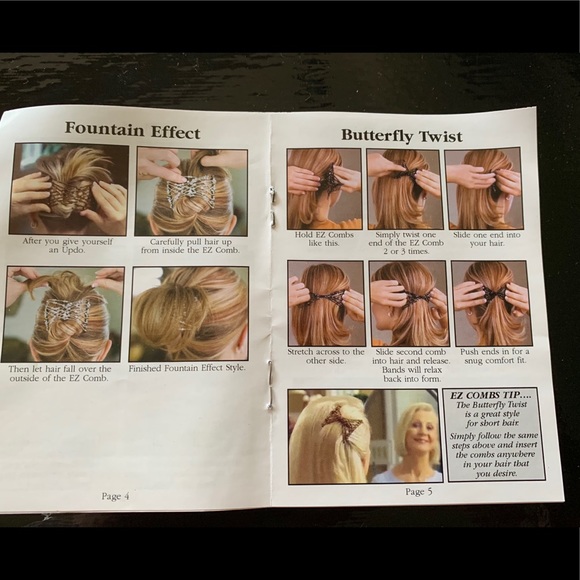 EZ Combs Beaded Stretchable Hair Clips Set of two - Picture 10 of 14